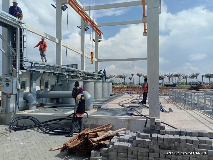 Pembangunan Stasiun Pompa 7 PIK 2 Extension